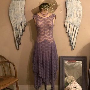 Free People French Courtship Lace Slip Dress